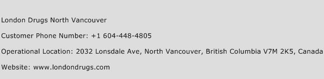 London Drugs North Vancouver Phone Number Customer Service