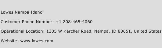 Lowes Nampa Idaho Phone Number Customer Service