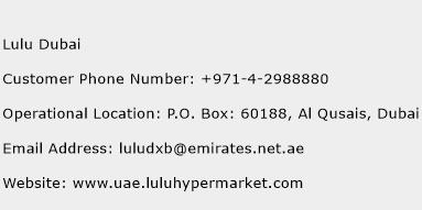 Lulu Dubai Phone Number Customer Service