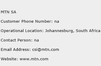 MTN SA Phone Number Customer Service