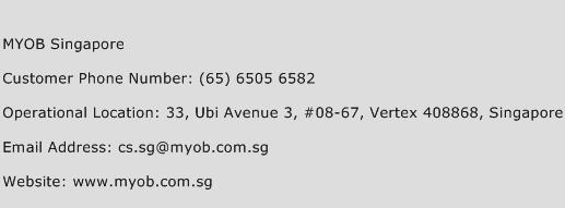 MYOB Singapore Phone Number Customer Service