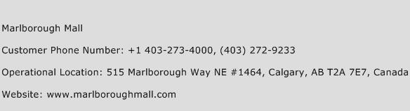 Marlborough Mall Phone Number Customer Service