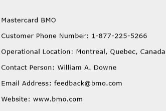 Mastercard BMO Phone Number Customer Service