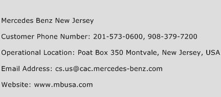 Mercedes Benz New Jersey Phone Number Customer Service