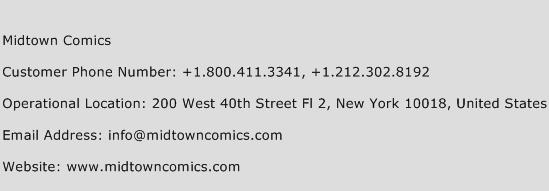 Midtown Comics Phone Number Customer Service