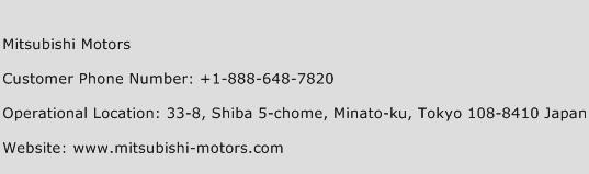 Mitsubishi Motors Phone Number Customer Service