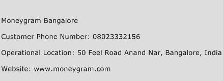 Moneygram Bangalore Phone Number Customer Service