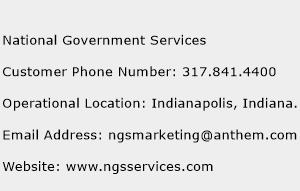 National Government Services Phone Number Customer Service