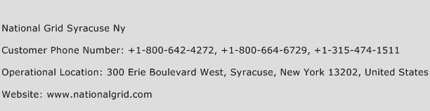National Grid Syracuse Ny Phone Number Customer Service