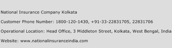National Insurance Company Kolkata Phone Number Customer Service