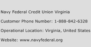 Navy Federal Credit Union Virginia Phone Number Customer Service