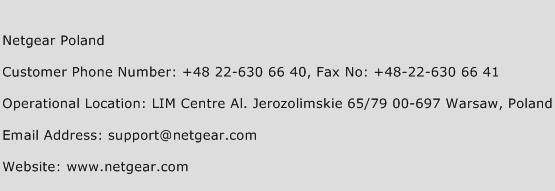 Netgear Poland Phone Number Customer Service