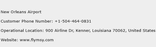 New Orleans Airport Phone Number Customer Service