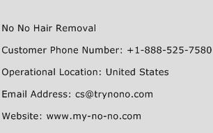 No No Hair Removal Phone Number Customer Service