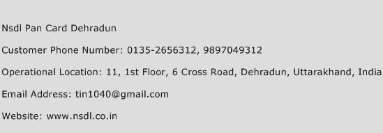 Nsdl Pan Card Dehradun Phone Number Customer Service