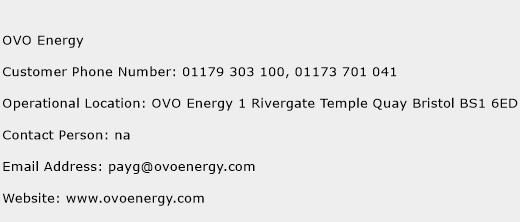 OVO Energy Phone Number Customer Service