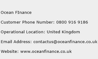Ocean Finance Phone Number Customer Service