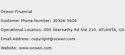 Ocwen Financial Phone Number Customer Service
