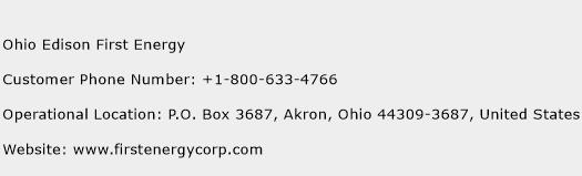 Ohio Edison Phone Number: Contact Information and Customer Service