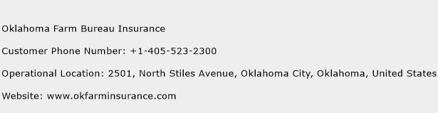 Oklahoma Farm Bureau Insurance Phone Number Customer Service