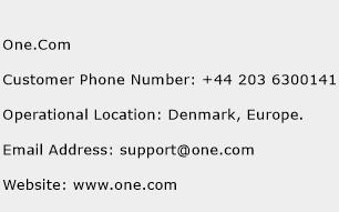One.Com Phone Number Customer Service