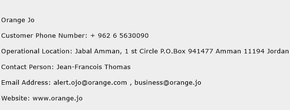 Orange Jo Phone Number Customer Service
