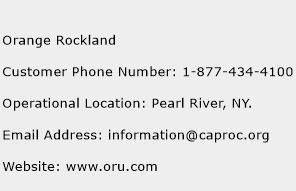 Orange Rockland Phone Number Customer Service