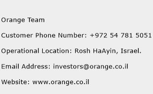 Orange Team Phone Number Customer Service