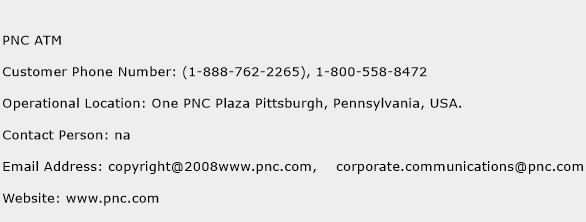 PNC ATM Phone Number Customer Service