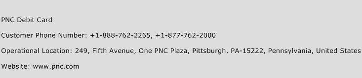 PNC Debit Card Phone Number Customer Service