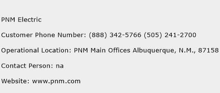 PNM Electric Phone Number Customer Service