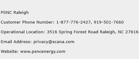 PSNC Raleigh Phone Number Customer Service