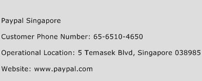 Paypal Singapore Phone Number Customer Service