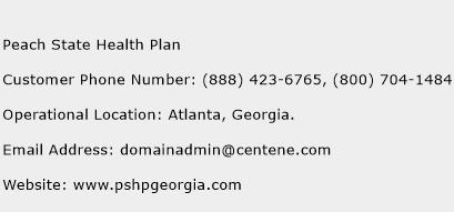 Peach State Health Plan Phone Number Customer Service