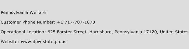 Pennsylvania Welfare Phone Number Customer Service
