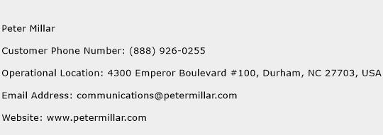 Peter Millar Phone Number Customer Service