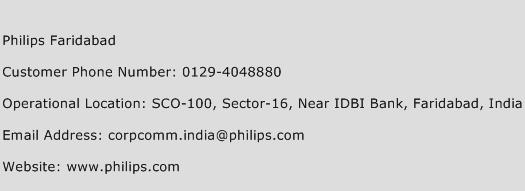 Philips Faridabad Phone Number Customer Service