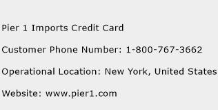 Pier 1 Imports Credit Card Phone Number Customer Service