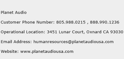 Planet Audio Phone Number Customer Service