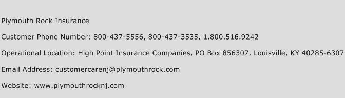 Plymouth Rock Insurance Phone Number Customer Service