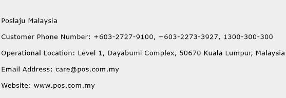 Poslaju Malaysia Phone Number Customer Service