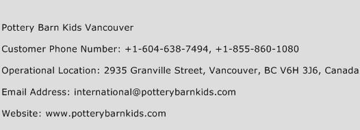 Pottery Barn Kids Vancouver Phone Number Customer Service