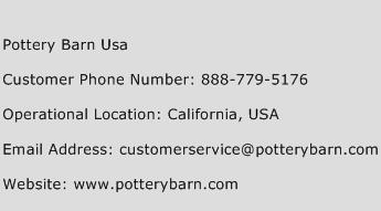 Pottery Barn Usa Phone Number Customer Service