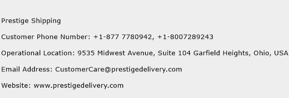 Prestige Shipping Phone Number Customer Service