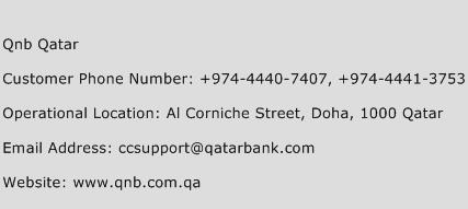 Qnb Qatar Phone Number Customer Service