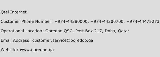 Qtel Internet Phone Number Customer Service