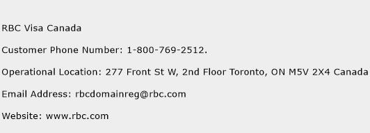 RBC Visa Canada Phone Number Customer Service