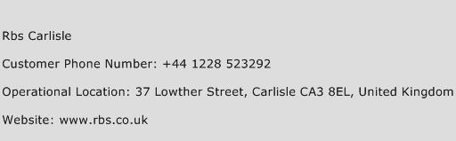 RBS Carlisle Phone Number Customer Service