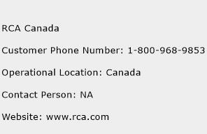 What is the number for RCA customer service?