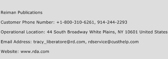 Reiman Publications Phone Number Customer Service